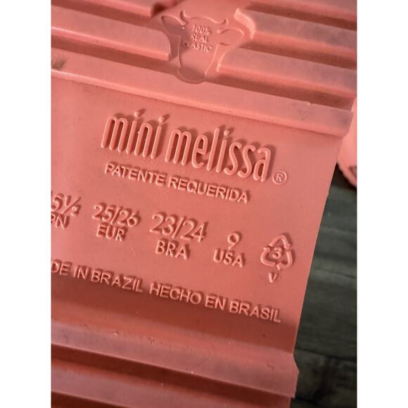 Mini Melissa Mia Fabula Coral Orange Yellow Blue Butterfly Sandals Slingbacks 9 - Picture 7 of 10